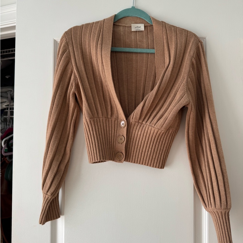 Aritzia Wilfred Plunge Front Cardigan, XS